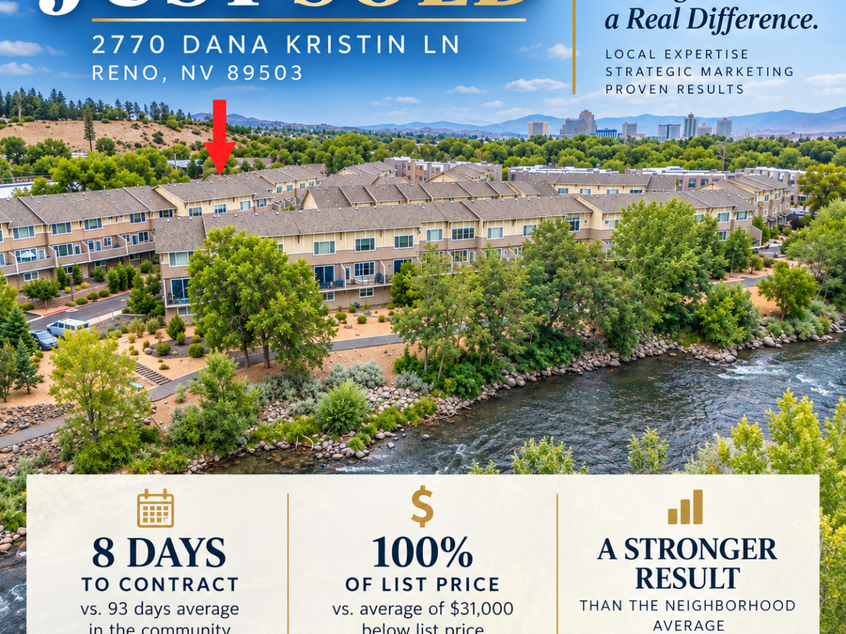 Just Sold: 2770 Dana Kristin Ln in Reno for Full Asking&nbsp;Price